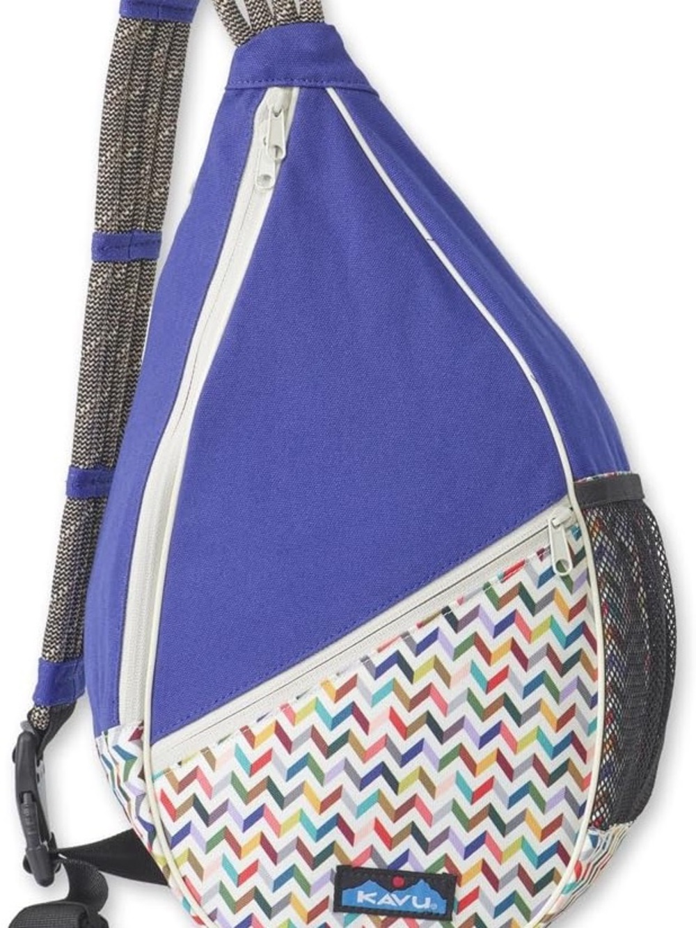 Kavu Purple Chevron Front Sling Backpack